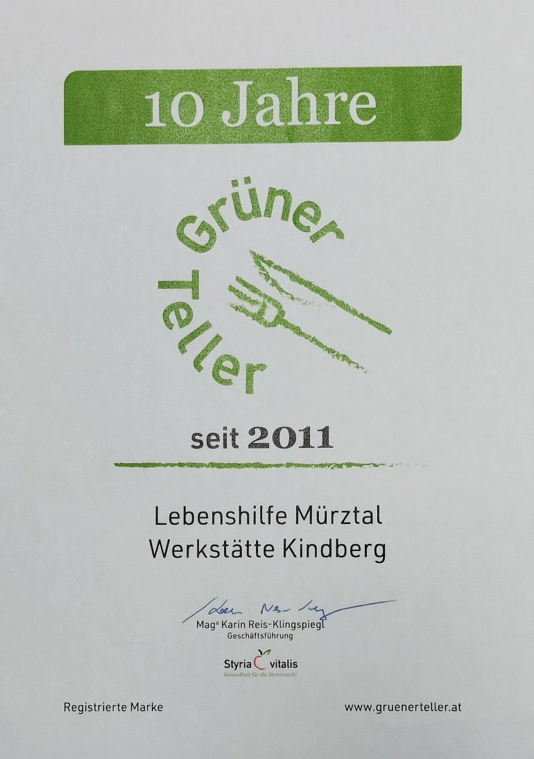 10 Jahre Grüner Teller